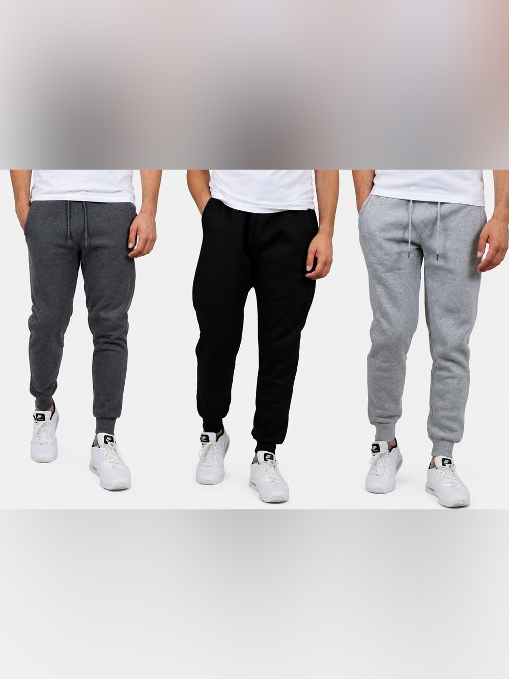 BUNDLE 3 Blue Ice Men’s Fleece-Lined Jogger Sweatpants XL
